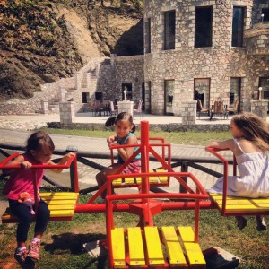 Kid-friendly castle halfway up a mountain